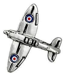 David Van Hagen Spitfire Fighter Rhodium Tie Tacs - Silver