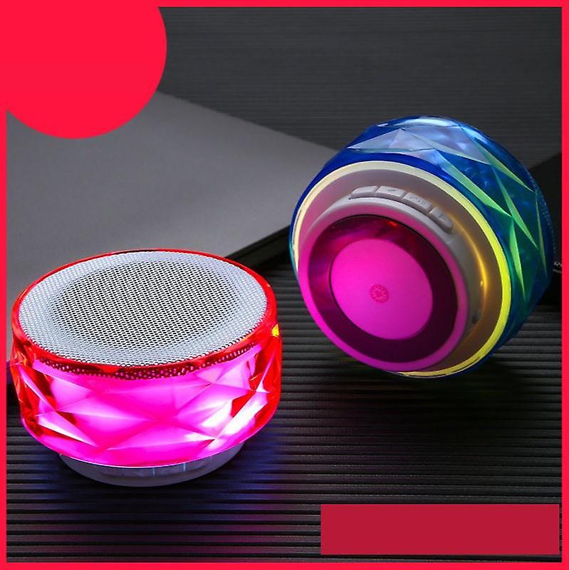 Speaker Colorful Light Wireless Bluetooth Speaker Subwoofer Small Steel Gun Card Instert Outdoor Mobile Phone Computer L