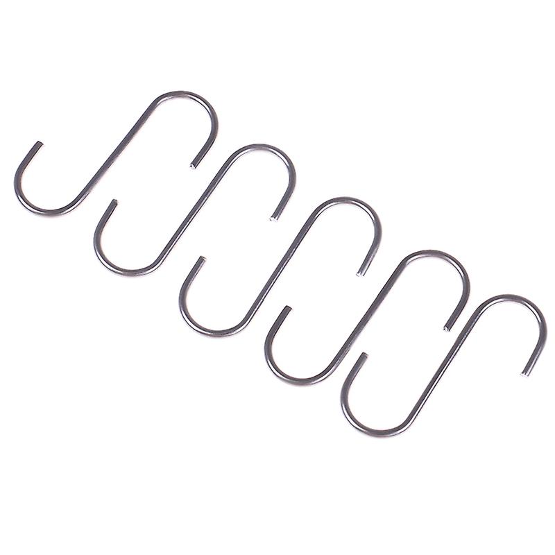 5pcs S-shaped Hooks Hanging Hanger Storage Holders Anti-rust Metal Hooks