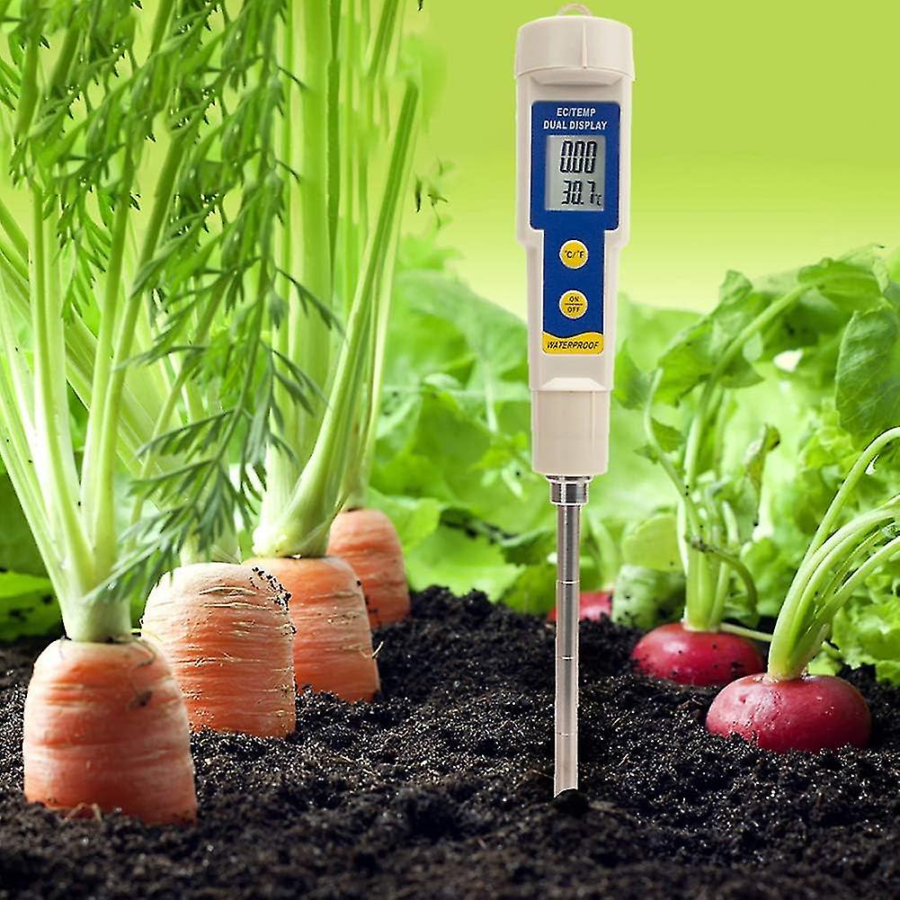 Digital Direct Soil Ec Meter Electrical Conductivity Temperature Tester Intelligent Soil Nutrient Fertility Detector