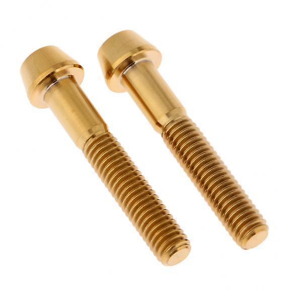 2x2x M6 Titanium Ti Screw Fairing Bolt Taper Conical Hex Head Golden M6x35mm