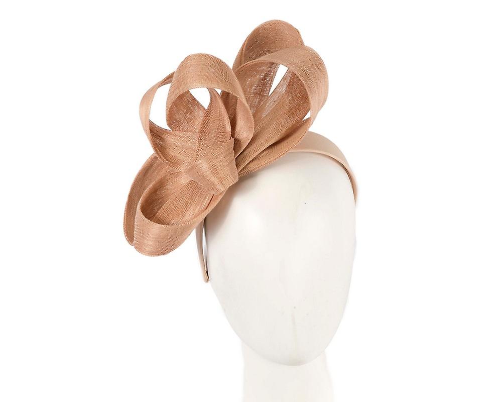 Nude abaca loops racing fascinator by Fillies Collection S288NU
