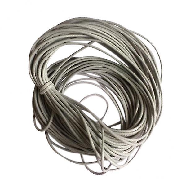5x10M Wax Nylon String Rope for DIY Bracelet Neckace Making 1mm Light grey