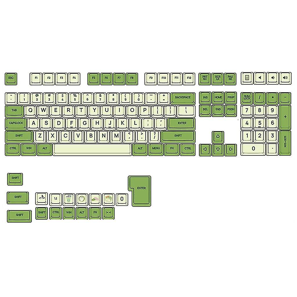 125 Keys Pbt Keycaps Set Novelty- Matcha Keycaps Dye-sublimation Xda Profile