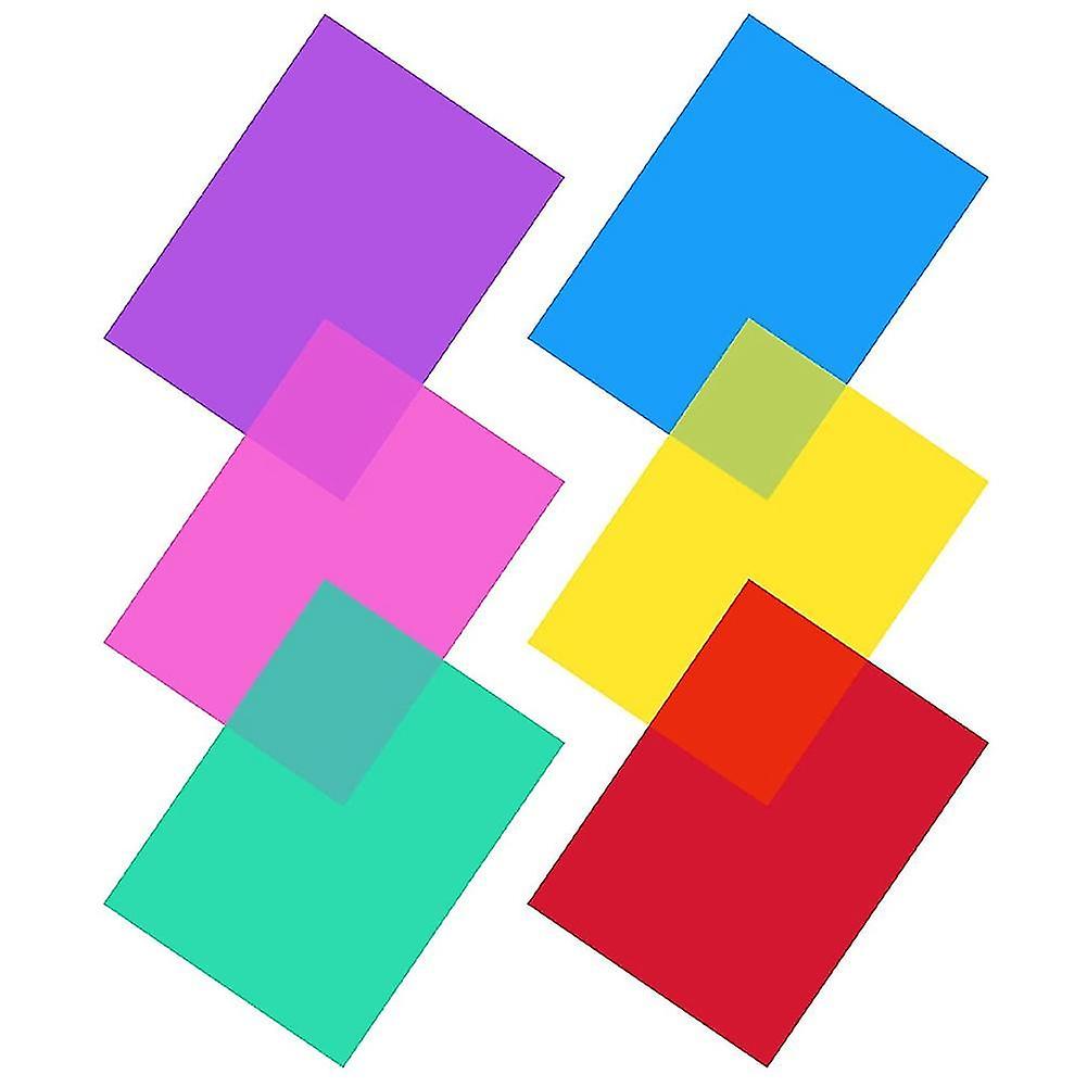 6 värikalvon pakkaus, läpinäkyvä värikalvo, lämmönkestävä lampuille, värillinen suodatin (30 x