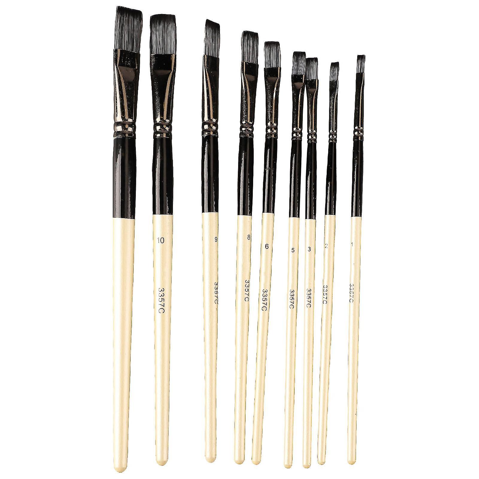 Acrylic Paint Brush Set, Soft Elasticity, Nylon Hair, Beginners