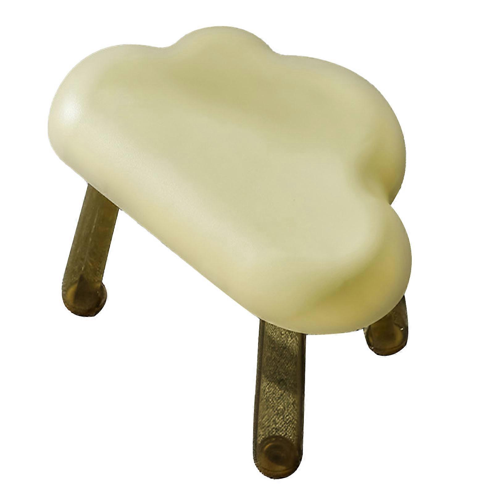 Children's Green Cloud-Shaped Plastic Stool, Transparent Legs, 933g
