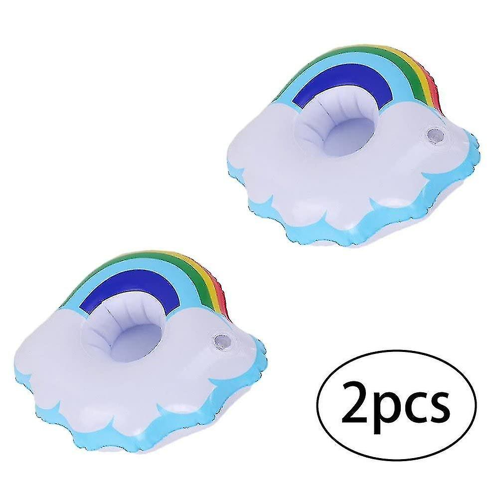 Mini Coasters Floating Inflatable Holder Swimming Pool Drink Float Toy Inflatable Circle Pool Coasters