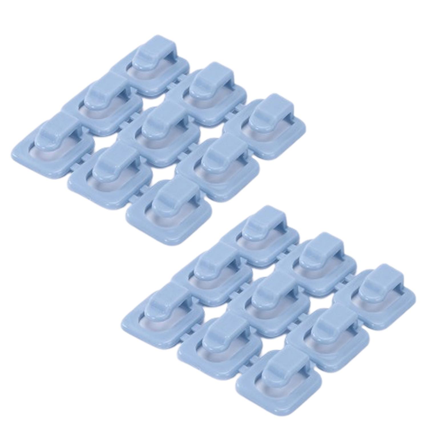 2 Set Data Cable Clamp Strong Adhesive Space Saving ABS Table Securing Wire Storage Clips for Office