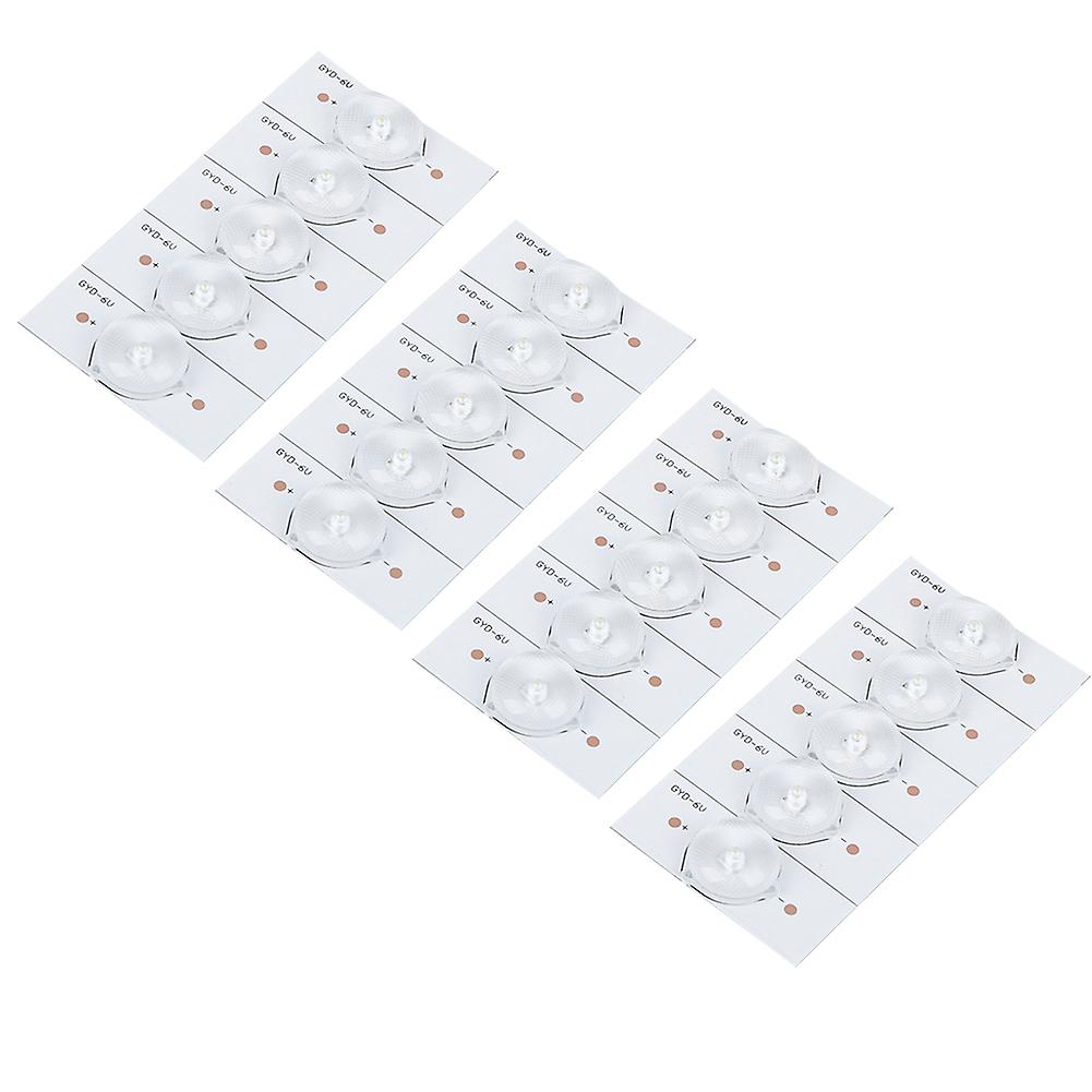 Qukaim Optical Lens Filter 6V White Light Color SMD Lamp Beads, 20 Pack, General Use with Optical Lens Filter for LED TV Repair, Compatible with