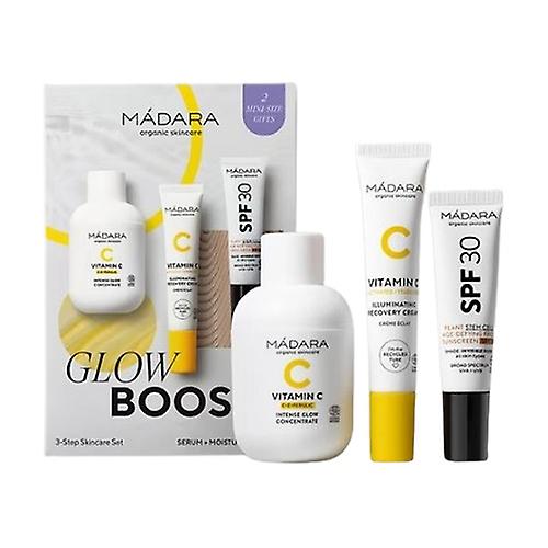 Glow boost skin care set 3 steps 30ml + 15ml + 10ml