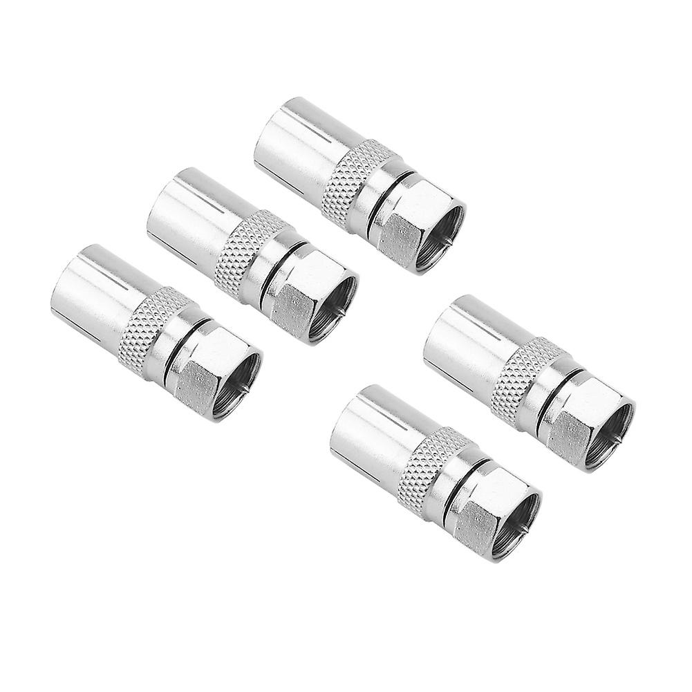 5pcs F Type Male Plug Connector Socket to RF Coaxial TV Aerial Adapter Connector EO3V1