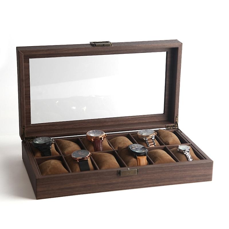 Leather Watch Display Storage Box 12 Digit Long