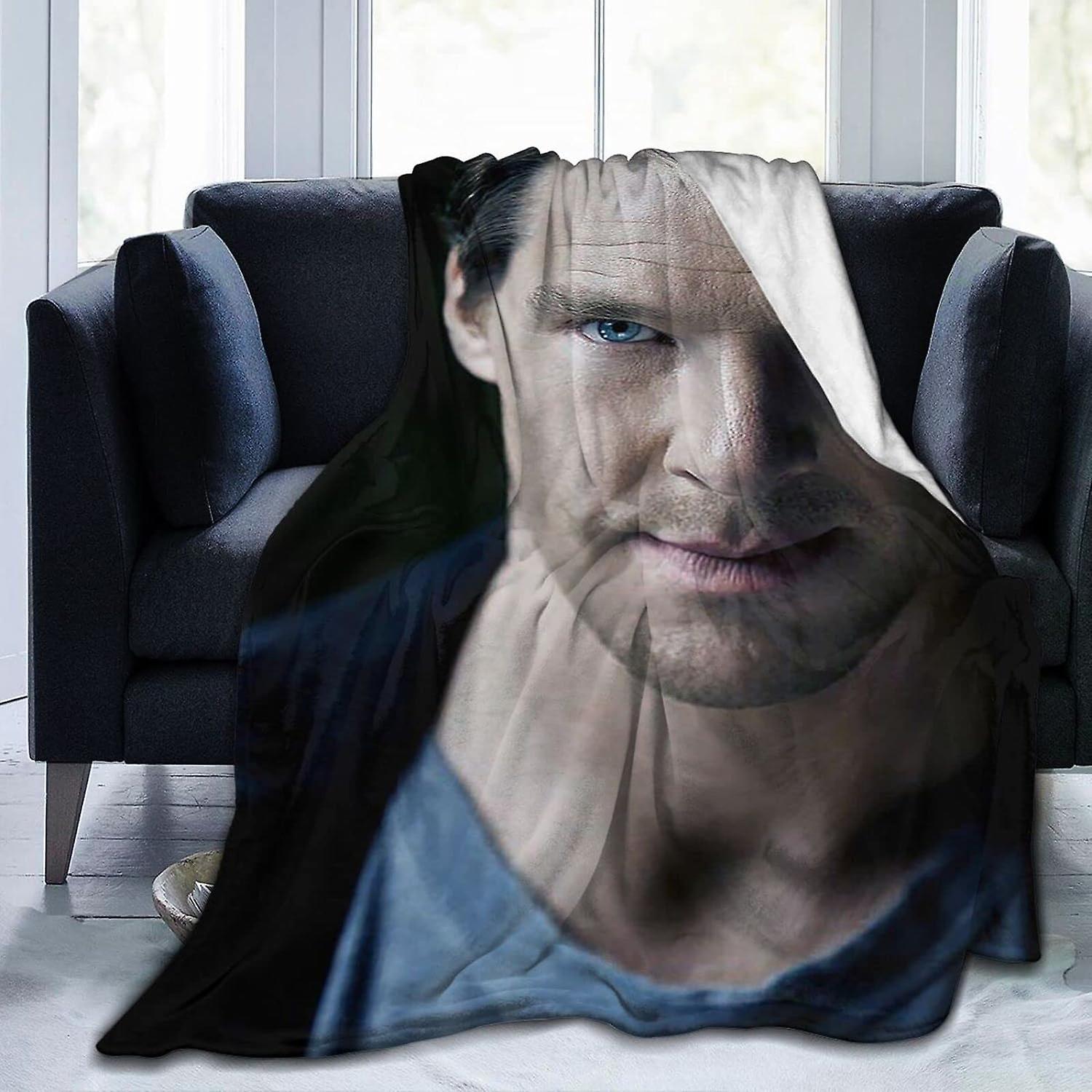 IF1419 Benedict Cumberbatch Throw , Air-Conditioning , Super Soft & Comfy Flannel Fleece , Lightweight Cozy Microfiber Anti-Pilling Plush for Sofa Ch
