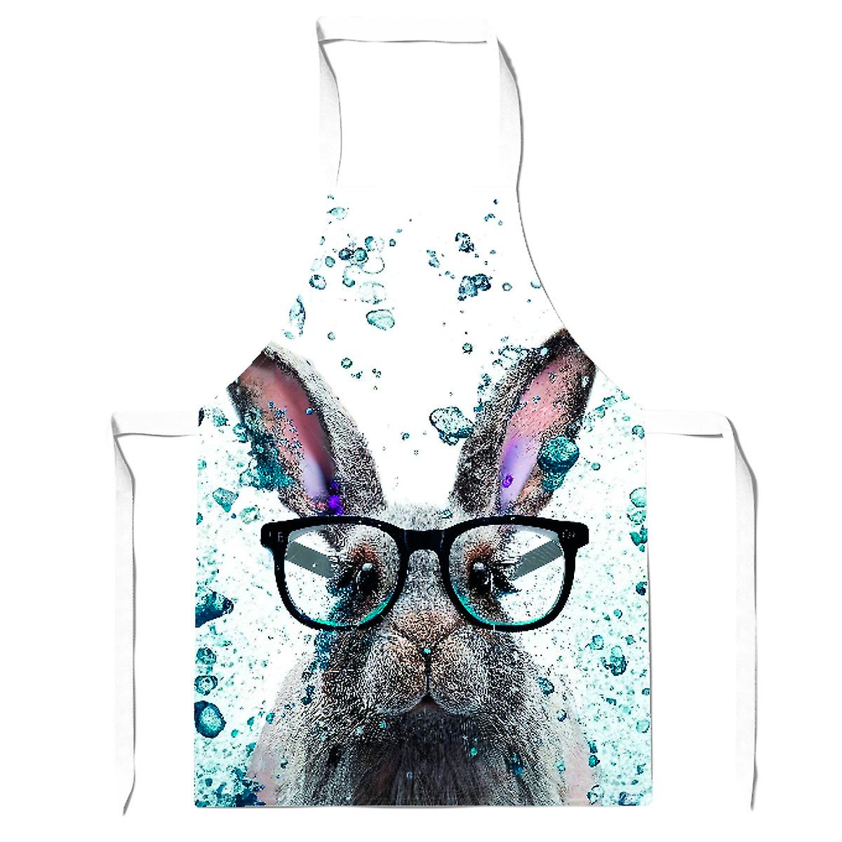 Rabbit With Glasses Splashart Apron
