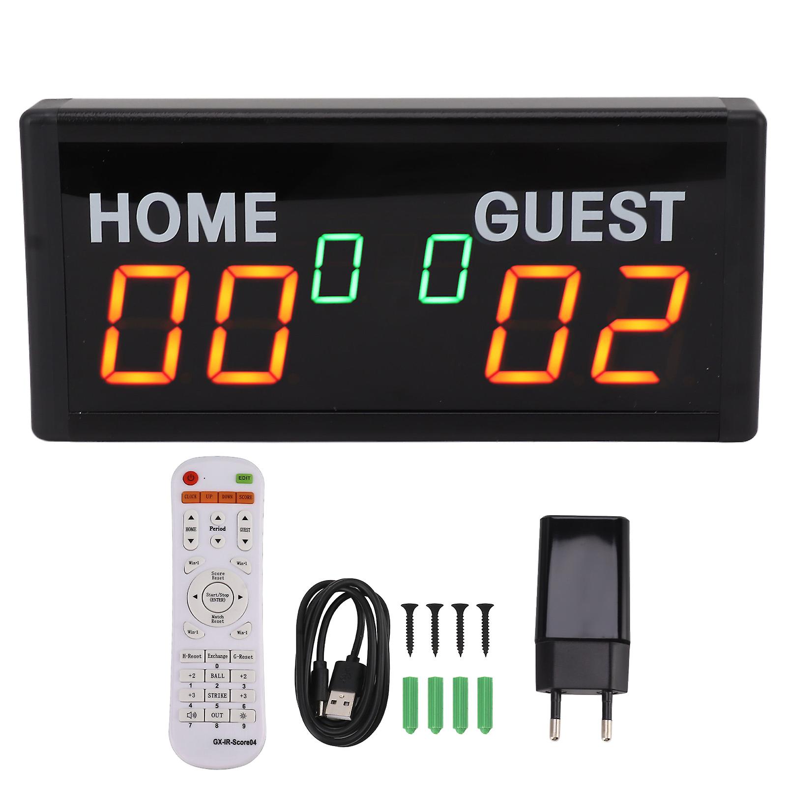 1.8 inch LED Digital Scoreboard with Remote Control Portable Electronic Scoreboard for Badminton Basketball Football Indoor Games