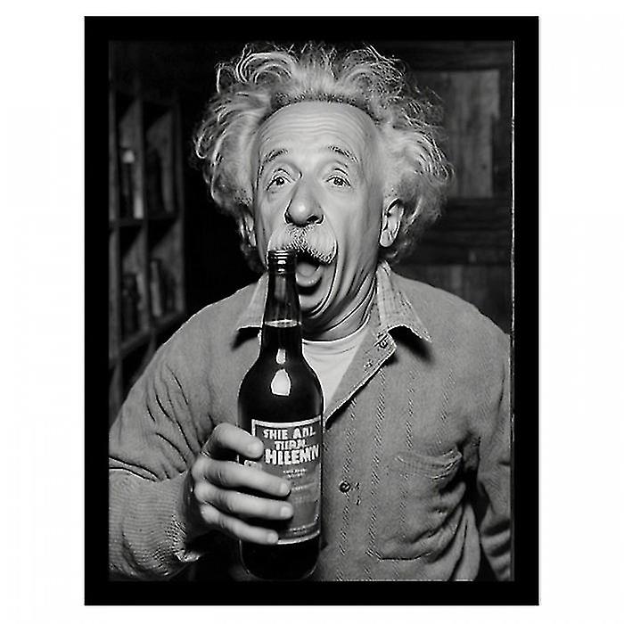 Ada Ingram Einstein With Beer Print