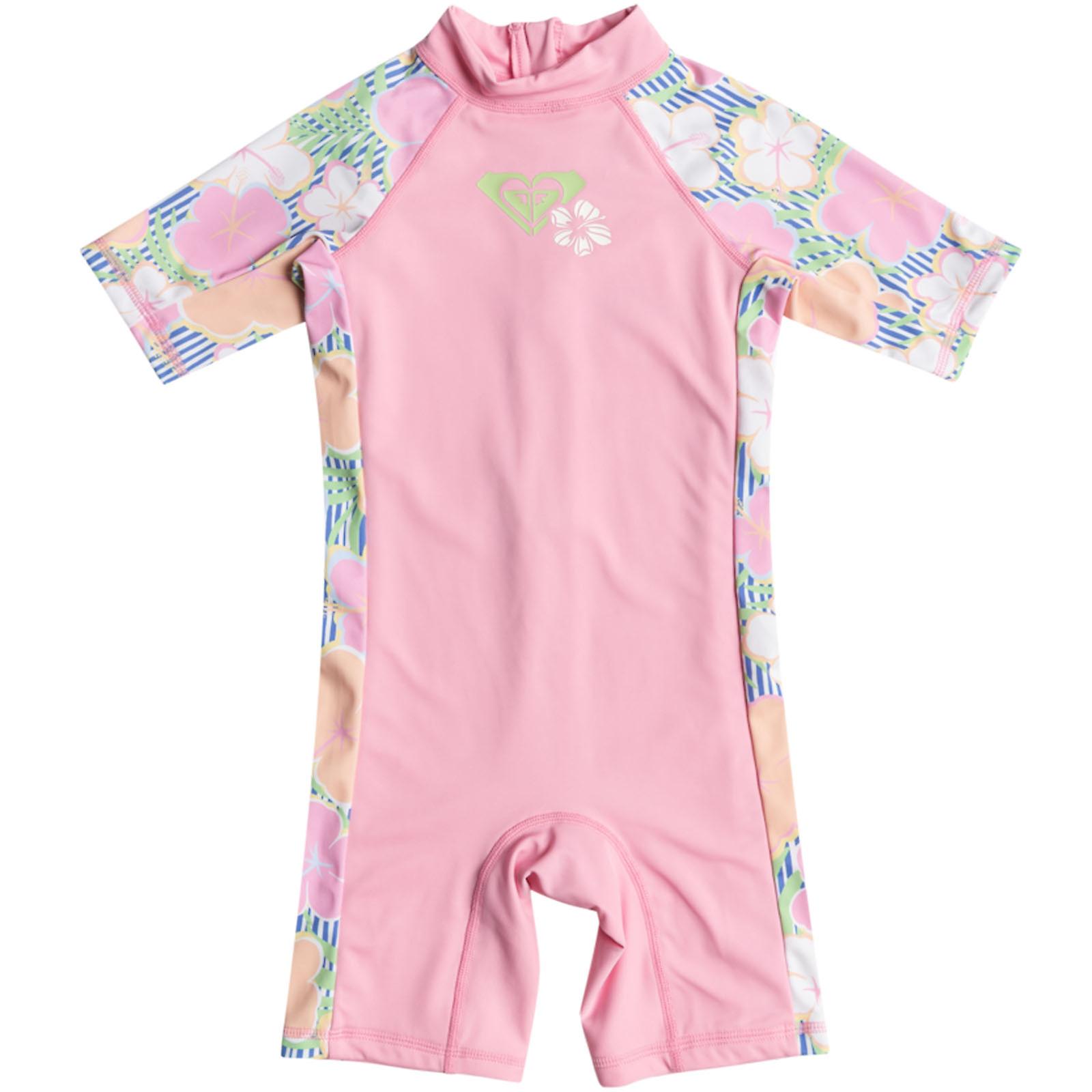 Roxy Kids Tiny Flower Surf Surfing Swimming Short Sleeve One-Piece Rash Vest