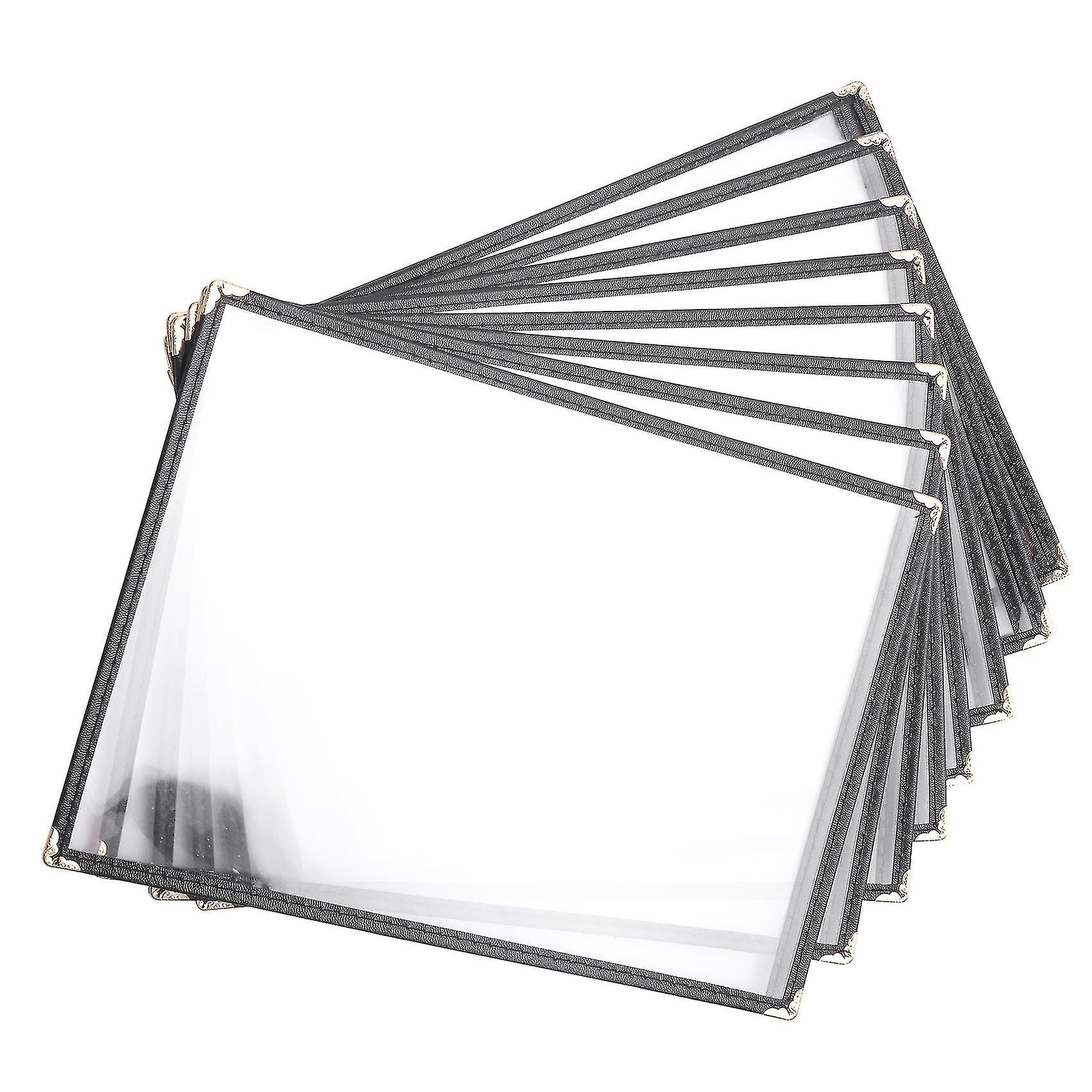 10 Pack Of Menu Covers - Single Page, 2 View, Fits 8.5 X 11 Inch Paper - Restaurant Menu Covers