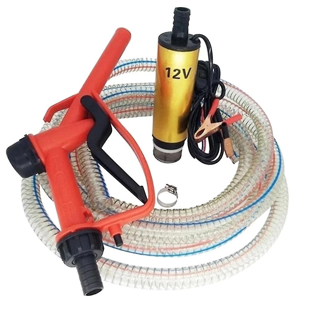 DC 12V مضخة النفط مضخة الزيت الكهربائية التزود بالوقود فوهة مجموعة مضخة زيت غاطسة كهربائية مع أنبوب 5 أمتار