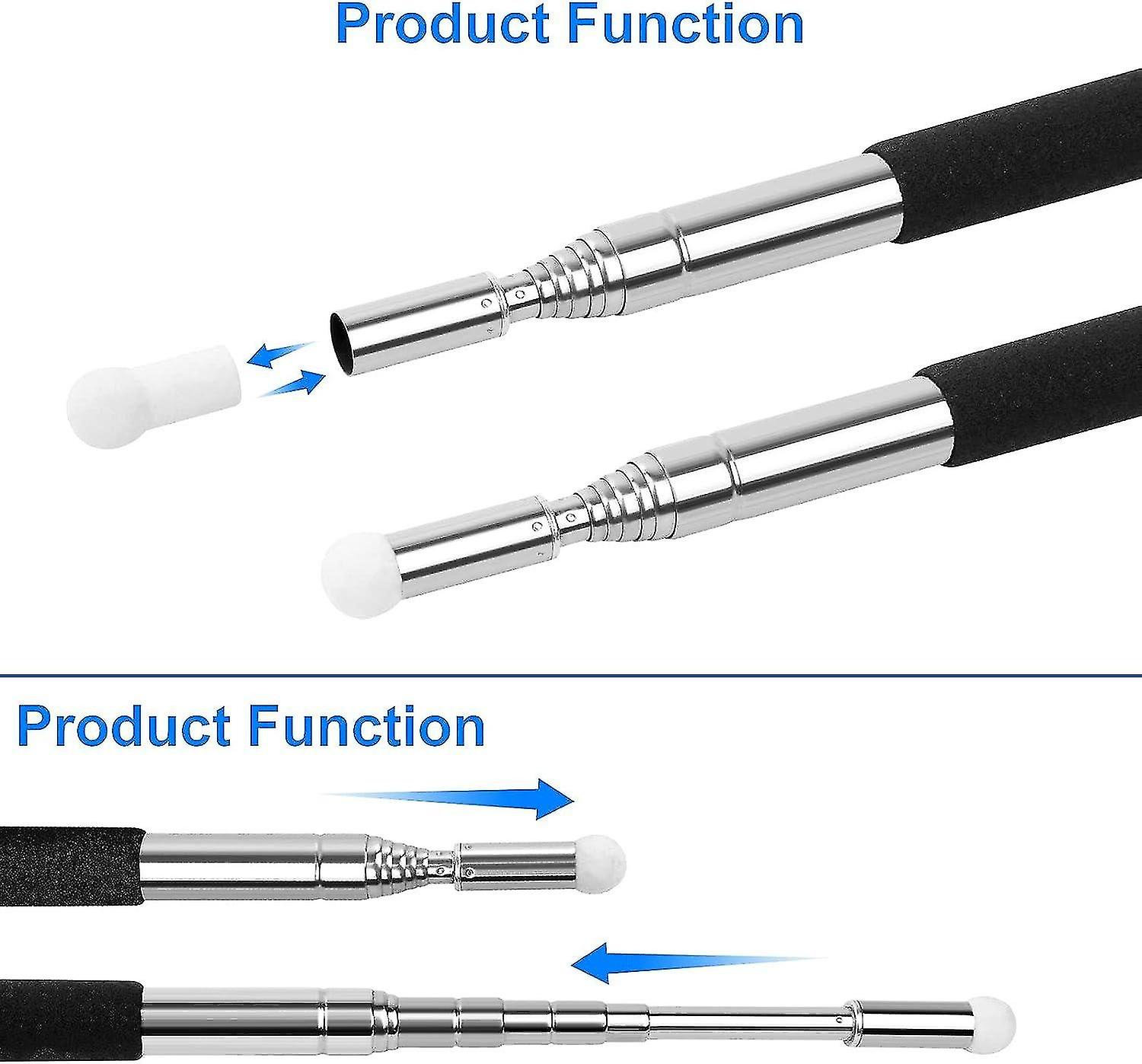 Retractable Pointers, Telescopic Teacher Wand Extendable to 1 Meter Teachers Pointer Stick for Teach