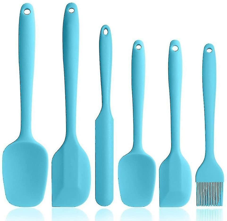 Silicone Spatula Set - 6 Piece Non-stick Rubber Spatula With Stainless Steel Core - Heat Resistant S