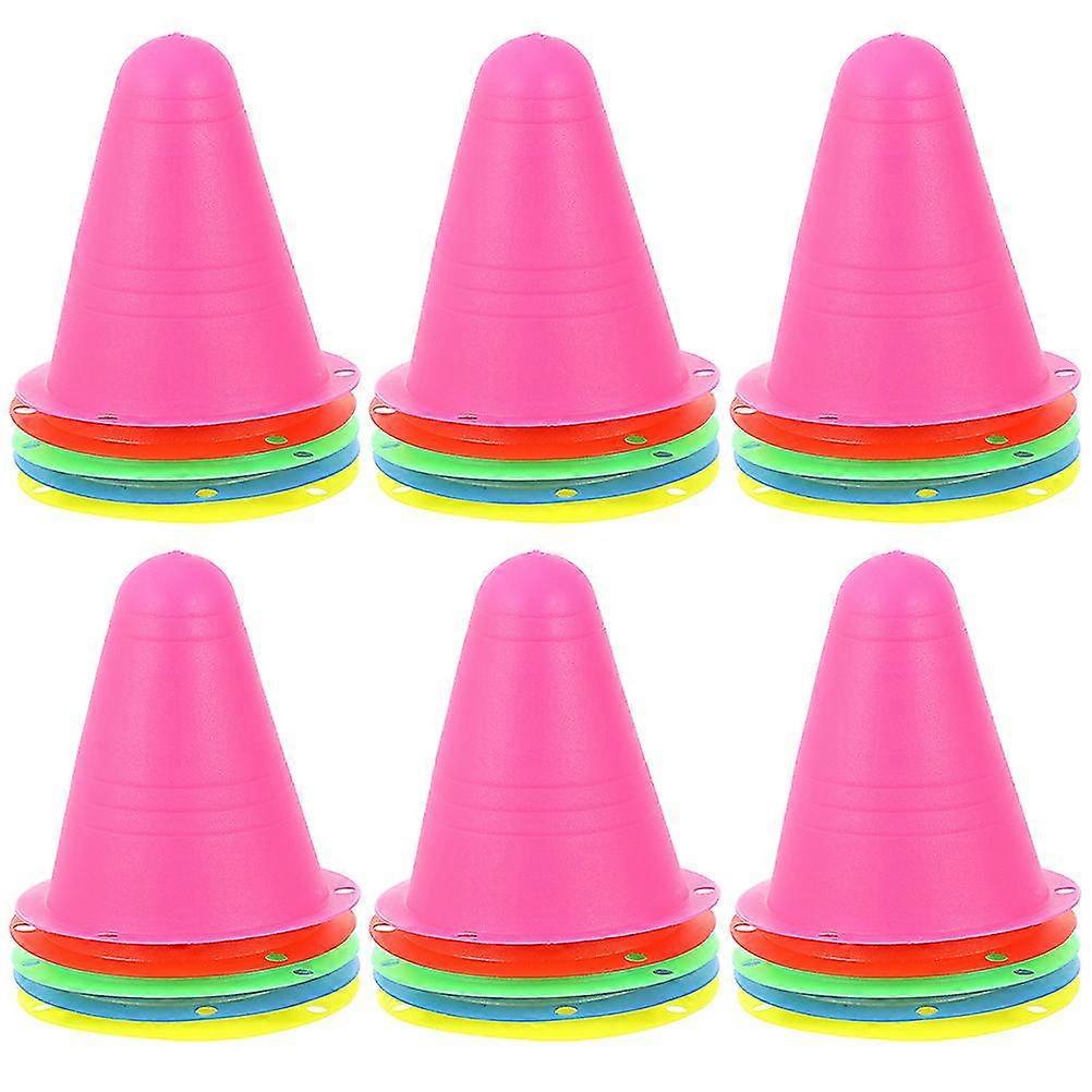 30pcs Colorful Roller Skating Cones Soccer Cones Sports Training Agility Cones