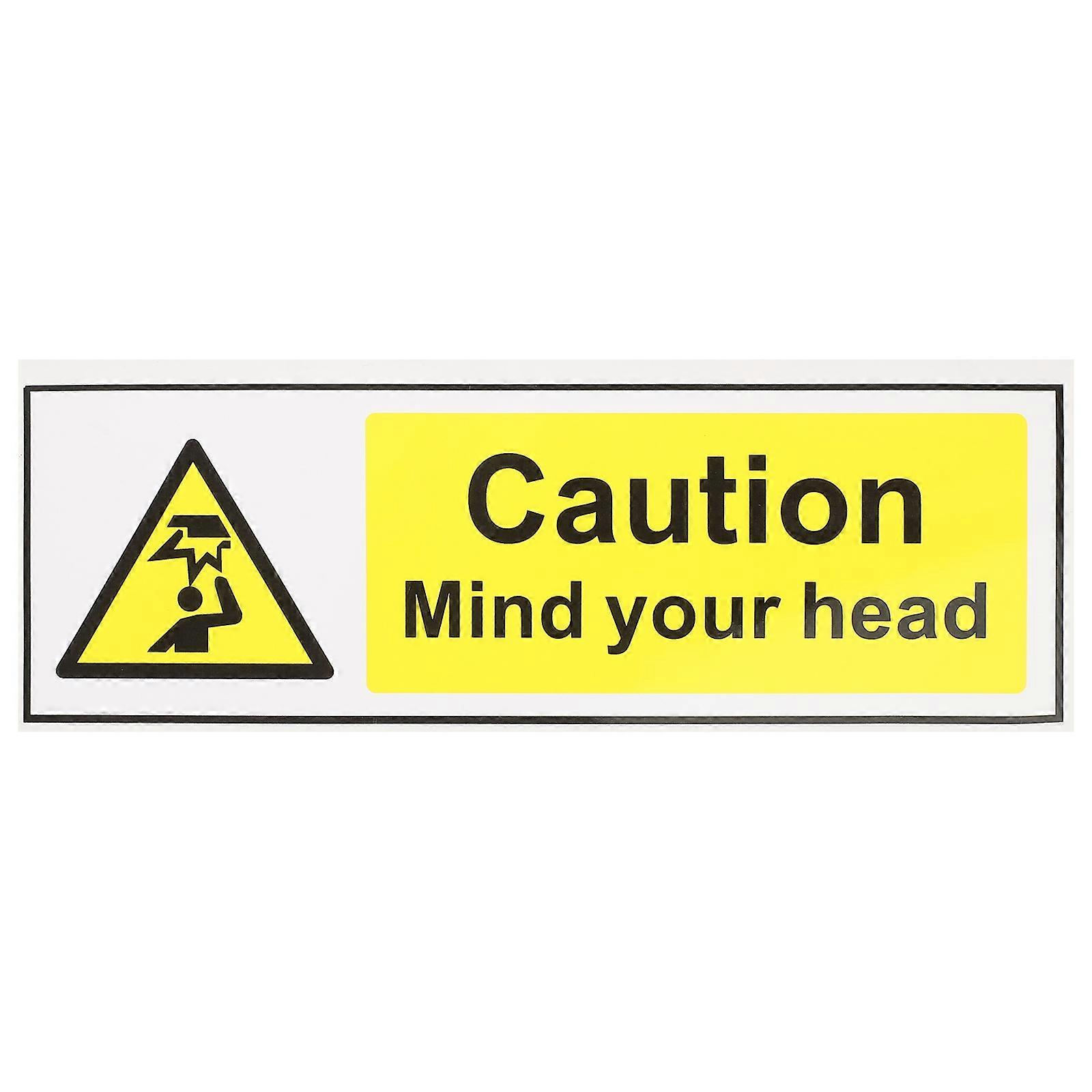 Aufkleber „Watch Your Head“ mit niedriger Durchfahrtshöhe, selbstklebend, Vorsicht, Warnschild
