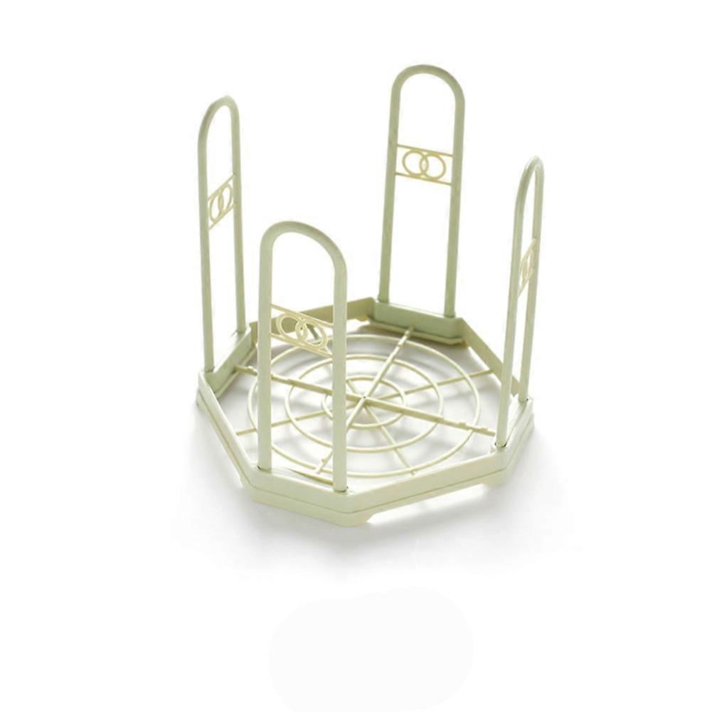 Plastic Bowl Draining Drying Rack Storage Holder Practical Home Kitchen Accessories (Green)