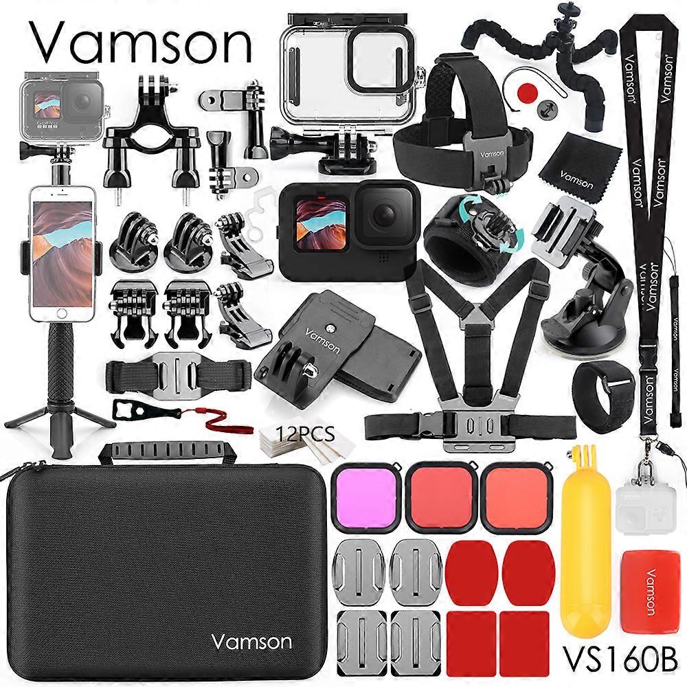 Redkid Vamson pour Gopro Hero 11 10 9 Accessoires Kit Boîtier étanche Boîtier Set pour Go Pro Hero 1