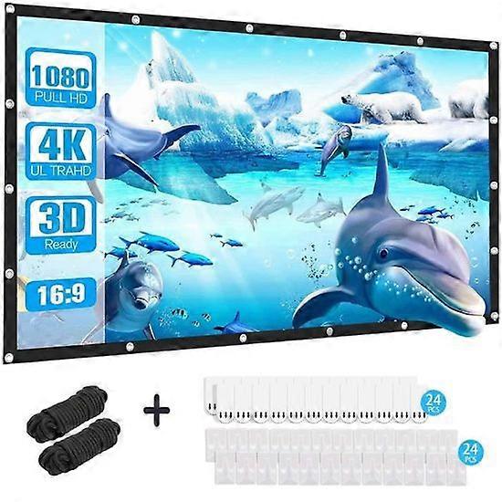 120 '' הקרנה מסך 16: 9 HD מתקפל הקרנה מסך טלוויזיה קולנוע סרטים בית מסך בית ספר מצגת בית ספר מצגת עסקים
