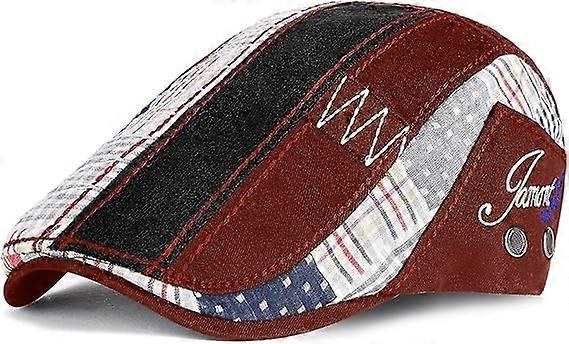 Men's Beret Summer Breathable Drawstring Hat Newsboy Flat Cap Multicolor Men's Cap Daily Life Access