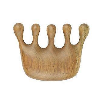 Natural Wood Wide Tooth Hair Comb Head Scalp Massage No Static Green Sandalwood Hair Pick Wooden Comb For Men And Women With Free Pouch