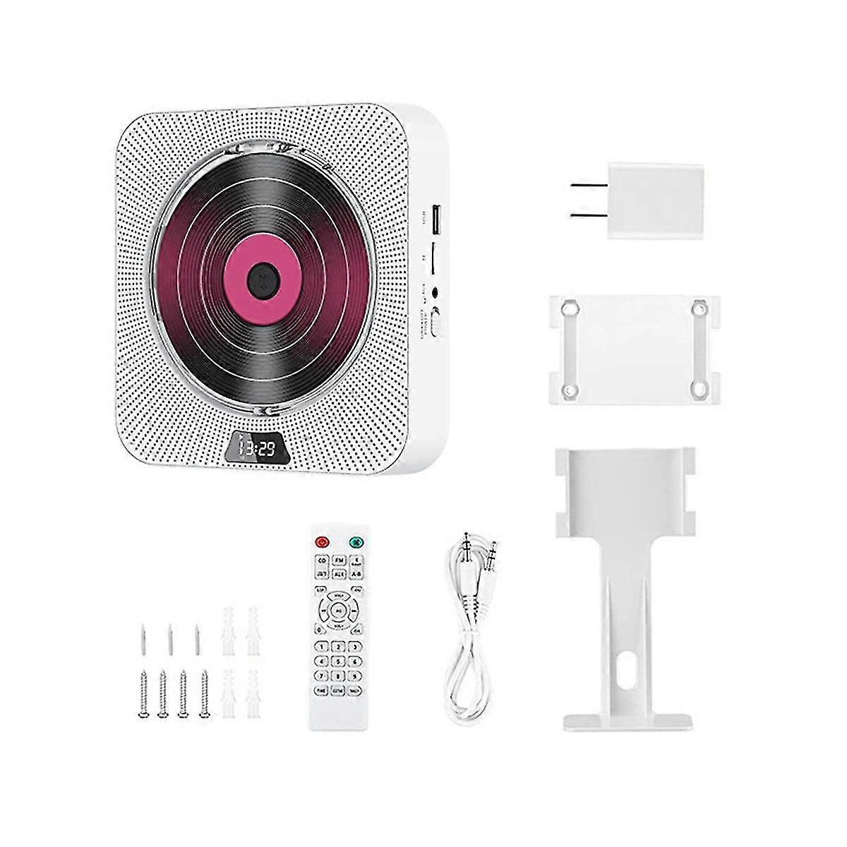 Portable Cd Player Bluetooth Cd Speaker Digital Display Stereo Speaker Wall Mounted Music Player Fo