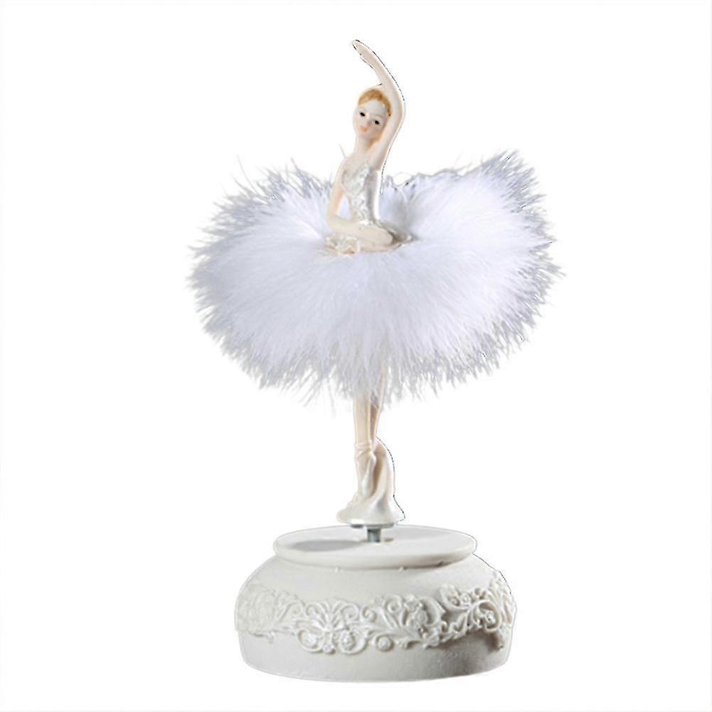 Ballerine Boîte À Musique Dancing Girl Swan Lake Carousel Avec Plume Pour Cadeau D’anniversaire Tw-Good