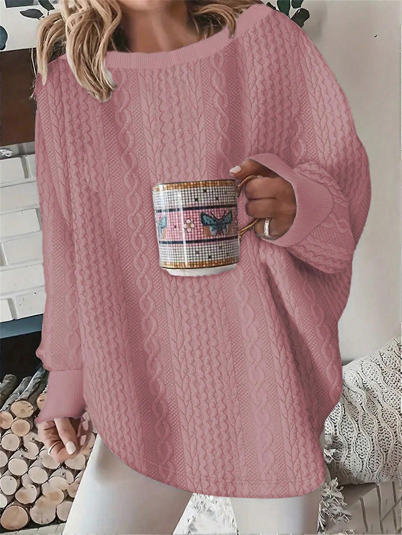 Women's Solid Color Drop Shoulder Sweatshirt
