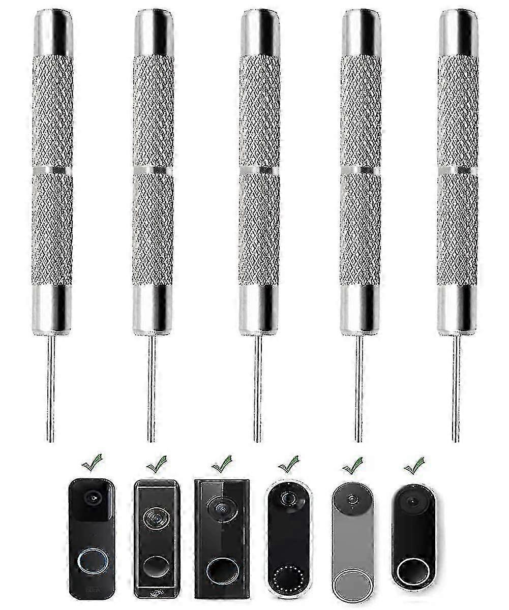 5 Pack Doorbell Removal Pin, Release Key Security Removal Tool Replacement, Remove Video Doorbell From Mount
