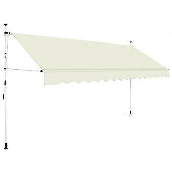 Manuell ausfahrbare Markise 350 cm creme
