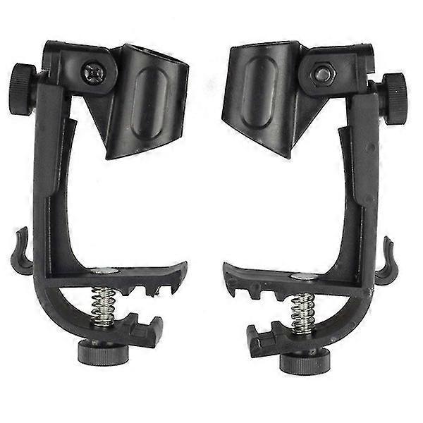 2-Pack Shockproof Microphone Drum Clips
