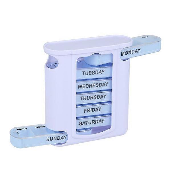 Weekly Pill Box Organizer - 7 Day Medication Storage Dispenser