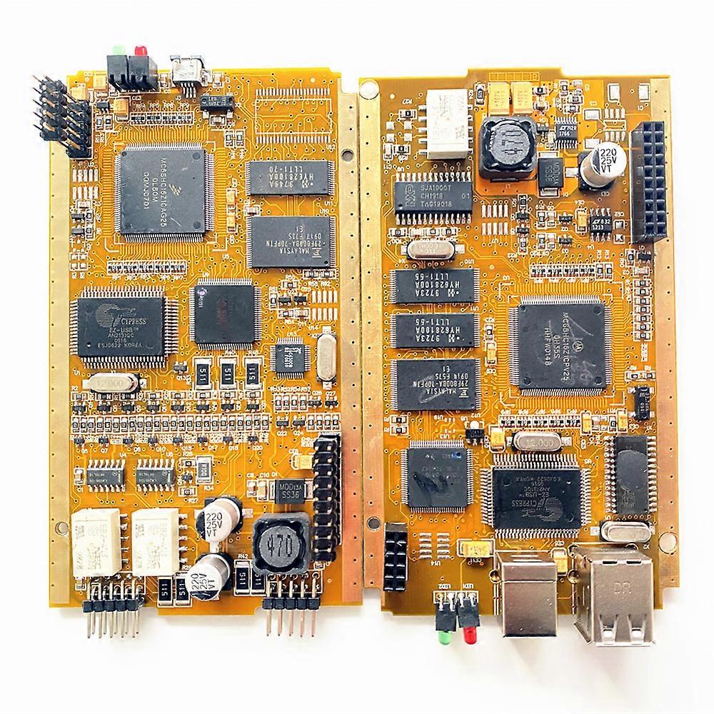 Nuevo para Renault CAN CLIP V211 Placa de PCB dorada Chip completo CYPRESS AN2131QC AN2135SC NEC Relay Gift Reprog/Pin Extractor/Dialogys