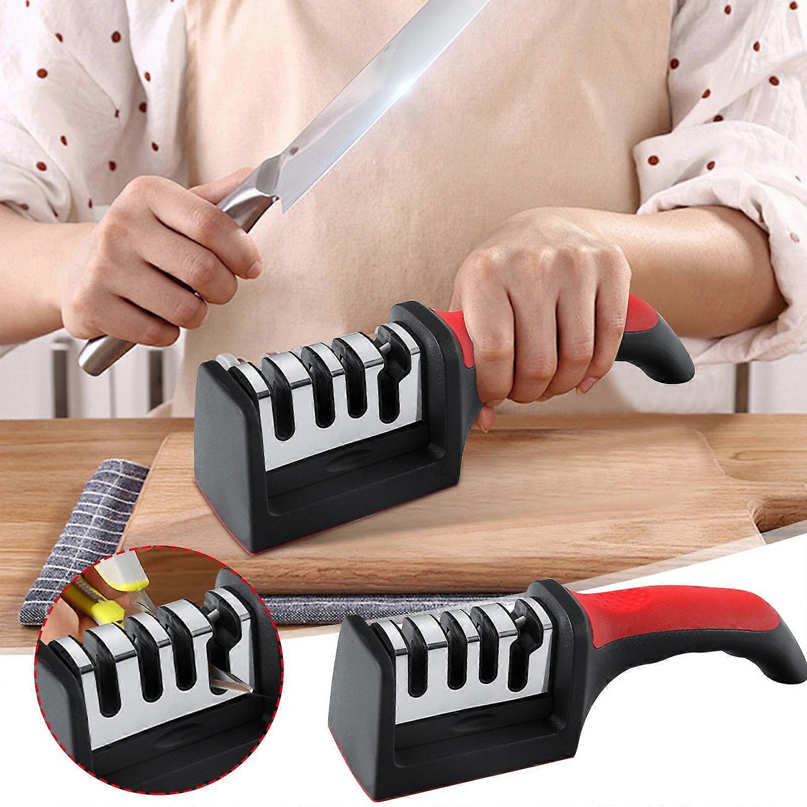 Revolutionize Your Kitchen With The New Multi-functional Handheld Knife Sharpener - Perfect For Sharpening And Honing Four Different Types Of Blades F
