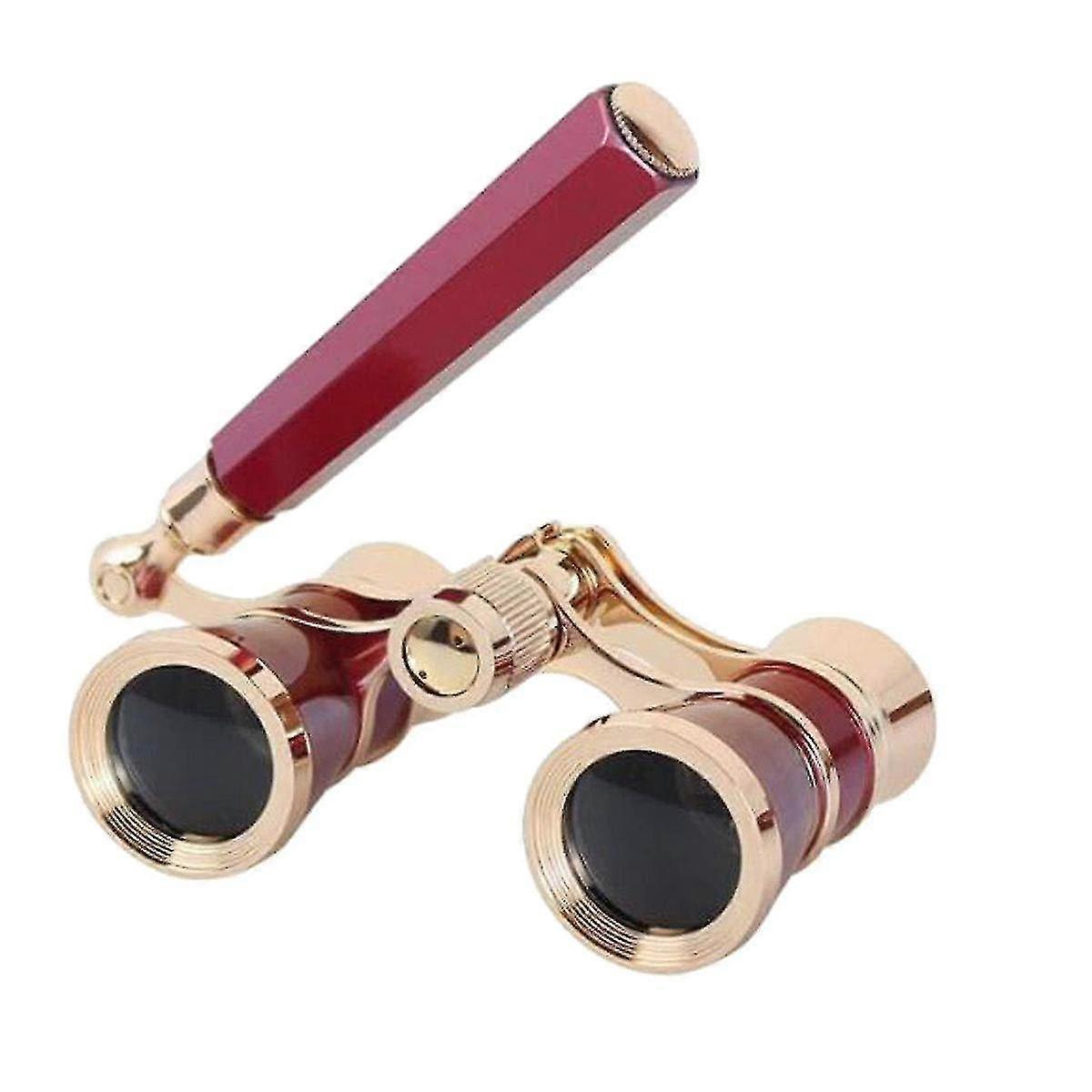 Retro Optical All-metal Binoculars/3x25 With Handle Compatible With Drama Watching Mirror/ladies Watching Show