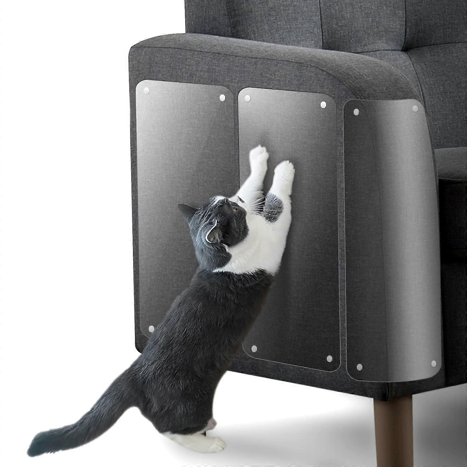 Pack of 10 scratch protection adhesive films, 44 cm x 31 cm, transparent cat scratch protection, furniture, anti-scratch