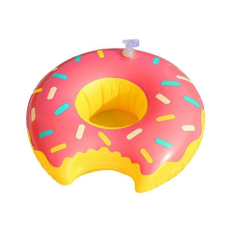 2pcs Inflatable Drink Holder 8 Inches Donuts Floating Coasters Doughnut Drink Floaties