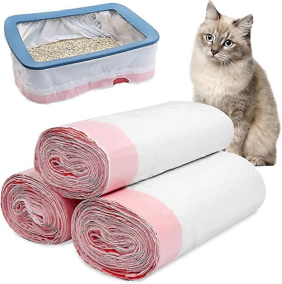 30 x Cat Litter Tray Liners with Drawstrings Scratch Resistant and Leak Proof Cat Litter Bags Medium Litter Box Liners