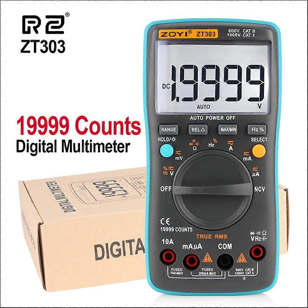 Multimeter Professional Digital Multimeter Auto Range 19999 Counts Multimeter Resistance AC/DC Voltage Capacitance Ohm Tester