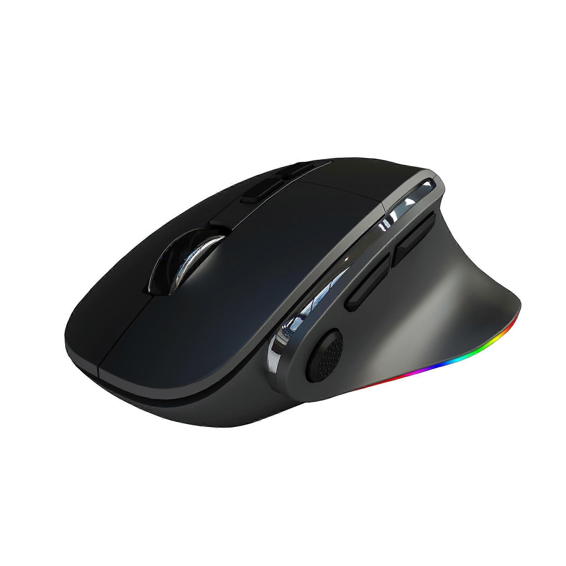 Black rechargeable wireless dual-mode bluetooth mouse