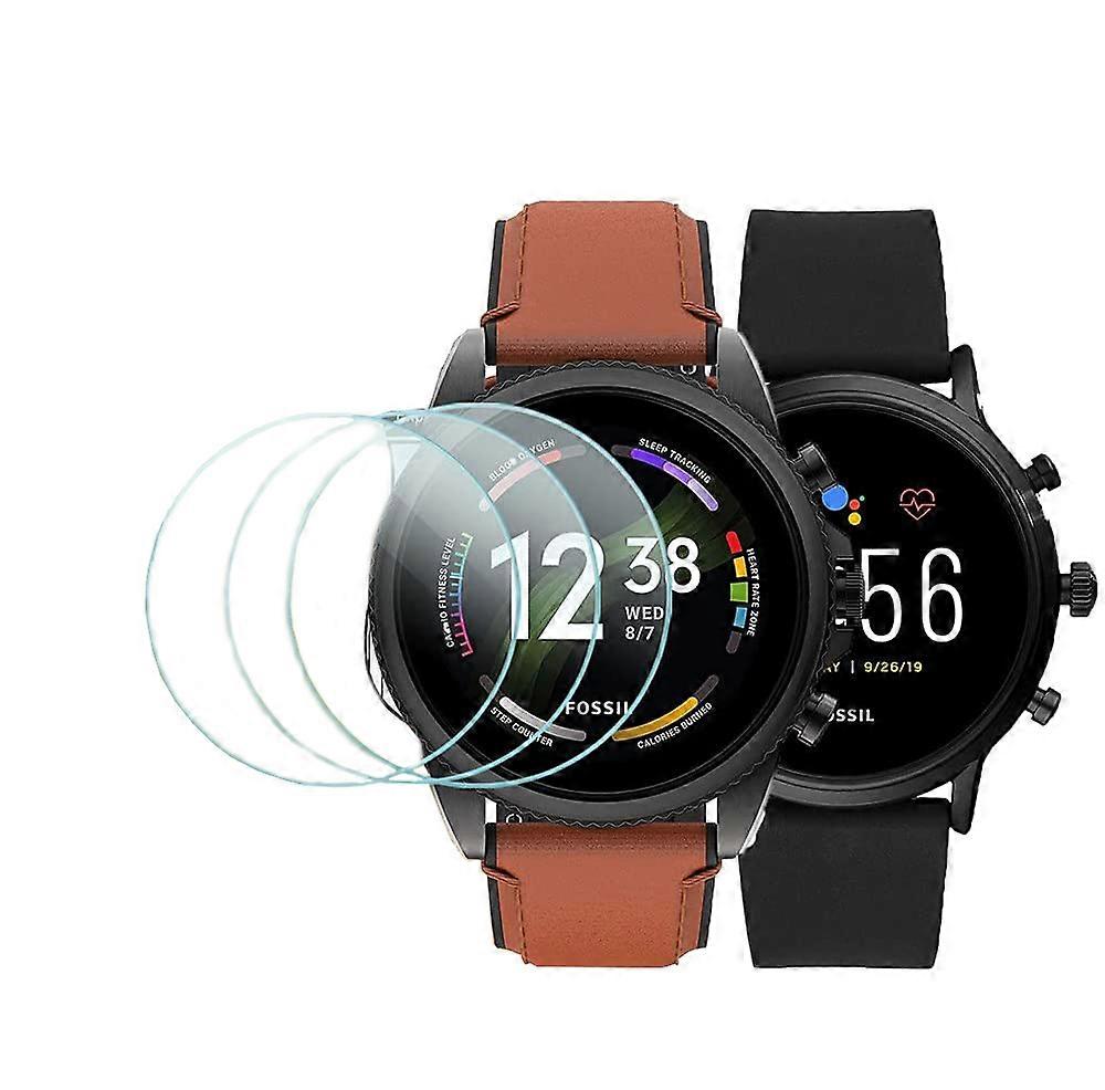 3-Pack pentru Fossil Gen 5 Carlyle HR și Fossil Gen 6 bărbați femei protector de ecran sticlă călită Fossil Gen 5 / Gen 6 Smartwatch [2.5D 9H duritate] [Anti