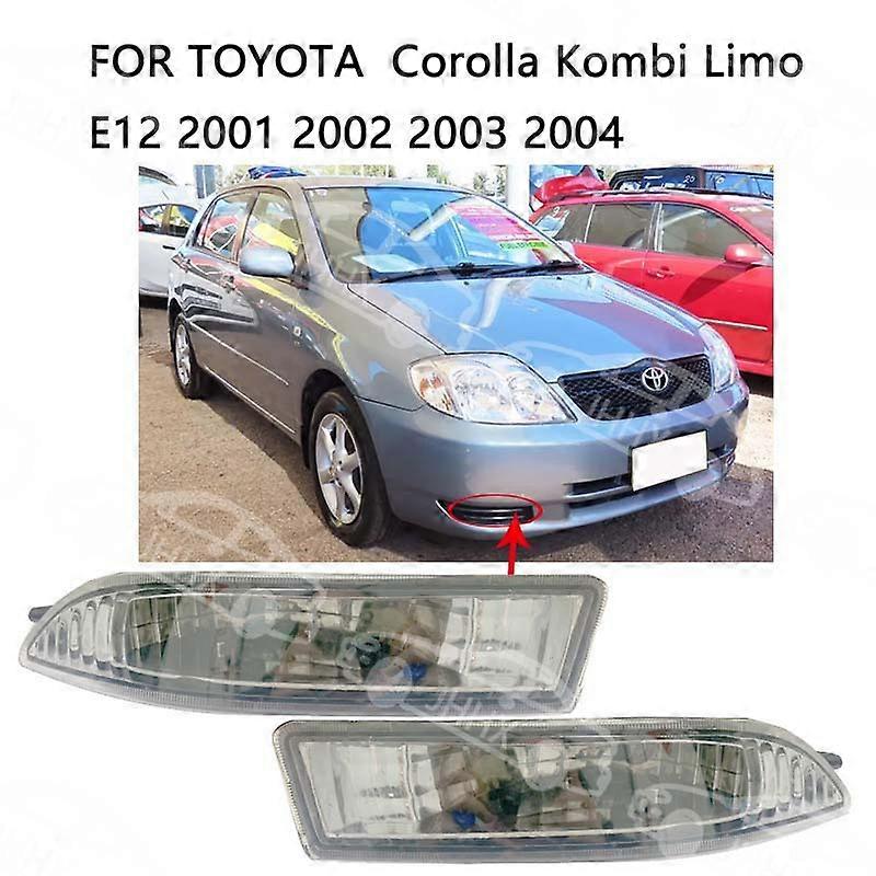Compatible Suitable For Corolla Overseas Version 2001, 2002, 2003, 2004 Front Fog Lights, Daytime Running Lights, Bar Lights